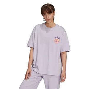 Sz M Adidas Originals Women's Trefoli Loose "Purple" Tee
